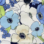 Eddie Bauer Vtg.‎  Floral Print Belted Trench Coat Spring Jacket Blue White Small Photo 6