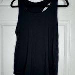 Lululemon  Black Love Tank Pleated Racerback Size 6 Athletic Athleisure Yoga Photo 2