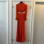Mac Duggal  67944 Long Sleeve Column Gown Dress Orange size 2 UB Photo 5
