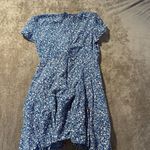 Princess Polly  Womens Sz 4 Small Dress Sting Mini Lined Blue Floral Zip Short Photo 3