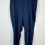 J.Crew Kallie Stretch Linen Blend Straight Leg Pant Navy Plus Size US 18 NWT Photo 2