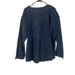 Miss & Mrs One Size Vintage Denim‎ Floral Western Button Up Denim Shirt Blue Photo 3