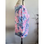 Lilly Pulitzer Fan Sea Periwinkle Waverly Cotton Spandex Blend Top Size Large Photo 2
