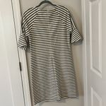 Ann Taylor  striped navy short sleeve dress with gold buttons in size Small Photo 6