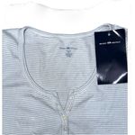 Brandy Melville BRAND NEW TAGS baby blue white micro stripe ZELLY cotton top S Photo 5