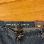 Women's Avenue Denim Skinny Jeans BOHO Embroidered Flower On Leg Plus Size 30 Blue Photo 2