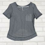 Lululemon  Athletica Striped Short Sleeve‎ Top with Pocket Size 6 Photo 11