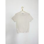 Quince Mongolian Cashmere Tee Size Medium Ivory Short Sleeve Sweater Photo 10