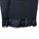 Sara Campbell Polka Dot Sleeveless Midi Dress Womens 10 Black Ruffle Classic Photo 3