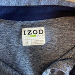 IZOD  Women's Blue Melange Sleeveless Collared Golf Blouse‎ Shirt Size Large Photo 5