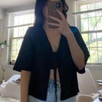 VERO MODA Black Tie Front Top Photo 4