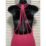 Forever 21  Contemporary Hot Pink Strappy Maxi Backless Lined Dress‎ Size Medium Photo 5
