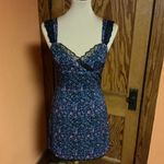 More to come Irene floral lace trimmed mini dress Blue Photo 5