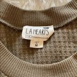 LA Hearts Waffle Knot Long Sleeve Top Shirt with Thumb Holes Photo 2