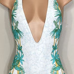 Out From Under New. palm leaf plunge swimsuit. Normally $119. Runs small Photo 0