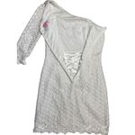 Lilly Pulitzer Resort White Daisy Truly Lace Whitaker One Shoulder Dress Size 0 Photo 9