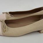 Stuart Weitzman Sleek Cap Toe Bow Flat in Natural Seashell Photo 6