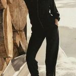 DÔEN Serre Zip Front Utility Silk Jumpsuit Black size XS Photo 0