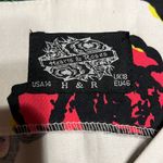 Hearts and Roses Swing Pin Up Tulle Trim Dress Graffiti Rose White, US 14 White Photo 5