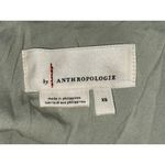 Anthropologie  Green Ruffle Trumpet Fit & Flare Asymmetrical Midi Skirt Size XS Photo 2