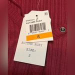 Hippie Rose Women's Ribbed Henley Top - color “Autumn Ruby” size Small. NWT Photo 6