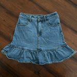Brandy Melville NWOT  Denim Ruffle Skirt Photo 0