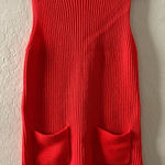 Jules & Leopold  Red Sleeveless Tunic Sweater Photo 0