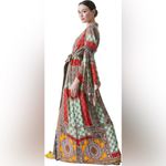 Alice + Olivia Jaylen Mix Scarf Print Handkerchief Sleeve Maxi Dress S Photo 5