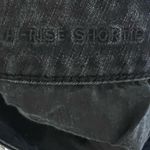 American Eagle  Black Floral Embroidered High Waisted Denim Shorts Photo 3