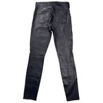 L'Agence L´AGENCE Mid Rise Coated Skinny Jeans Black Size 26 Split Ankle Photo 10