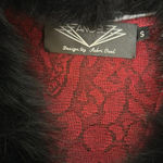 Sabri Ozel Italian Yarn Wool Blend Cardigan Red Photo 2