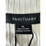 Sanctuary  Ribbed‎ Knit Collared Puff Sleeve Button Up Shirt Women's XL White Photo 5