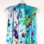 Adrienne Vittadini Small Shrug Sweater Handmade Tie Dye Good World Blue 1477 Photo 2