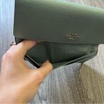 Coach Seafoam/Sage Pebble Soft Leather Trifold Wallet Photo 8
