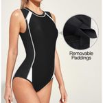 Heathyoga Women's Competitive One Piece Swimsuit with Tummy Control and … Black Size M Photo 1