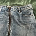 Free People  We the Free Zip it Up denim Mini Skirt Size 31 (Jean size) Photo 5