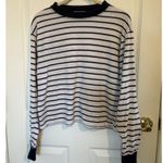 Brandy Melville Striped Long Sleeve Cropped Preppy Crewneck Nautical One Size Photo 1
