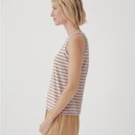 Pact • Purple Orange Soho Stripe Organic Cotton Softspun Tank Top Photo 4