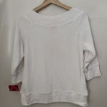 Xhilaration Vintage  Top Terry Cloth Off Shoulder White Pink Y2K Beachy Lounge XL Photo 1