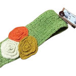 CC Exclusives Womens Knitted Headband Neck‎ Warmer Green Orange NEW Photo 0