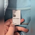 All In Motion NWOTS  Cotton Blend Quarter Zip Sweater XL Baby Blue Photo 2