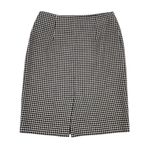 Ralph Lauren Vintage Lauren  Wool Houndstooth Pencil Skirt Size 6 Black White Y2K Photo 1