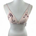 Victoria's Secret  Pink Mesh Bralette Sequin Star & Script Detail Front Clasp S Photo 0