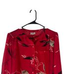Campus Casuals‎ Vintage 90s Women's Size Medium Novelty Print Red Blouse Photo 1