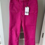 ZARA Pink  Sailor Cropped Jeans Photo 0