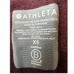 Athleta Maroon Speedlight Seamless Short Sleeve Ruched Workout Yoga Tee Size XS Photo 5