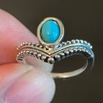 Turquoise stone princess crown ring size 5 Photo 7
