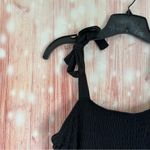 SO  Black Shoulder Tie Smocked Wide Leg Jumpsuit Photo 4