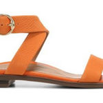 Vionic Anaya Ankle Strap Sandal Marmalade Orange Leather Size 9.5 Photo 0