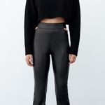ZARA ❤️Bloggers Favorite❤️ NWT  CUT OUT FAUX LEATHER LEGGINGS Photo 0